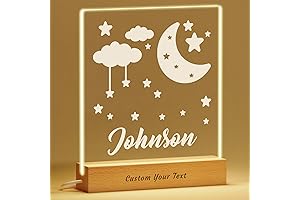 Voryusmer Personalized Night Lights for Kids Room - Custom Name & Date