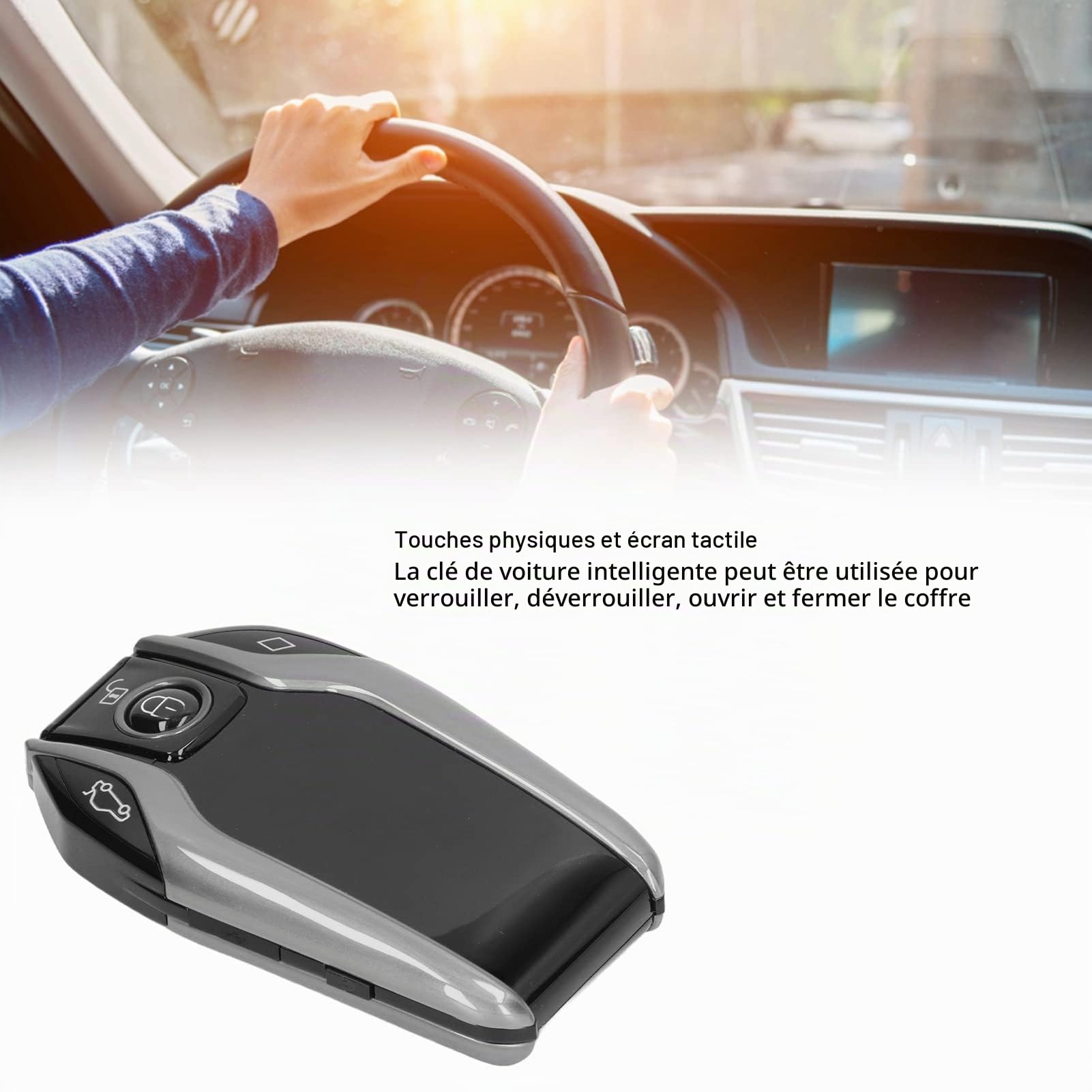 Clé de Télécommande de Voiture Universelle TK800 + LCD écran Tactile clé Intelligente Entrée sans clé à Distance pour Tous les Modèles de Bouton D'arrêt du Moteur de Démarrage