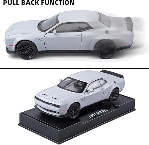 Miniatura 6 de Toy Cars for Kids 132 Challenger Hellcat Die Cast Metal Toy Cars,Pull Back Hellcat CarWith Light and Music Hellcat Toy Car Collectible Model