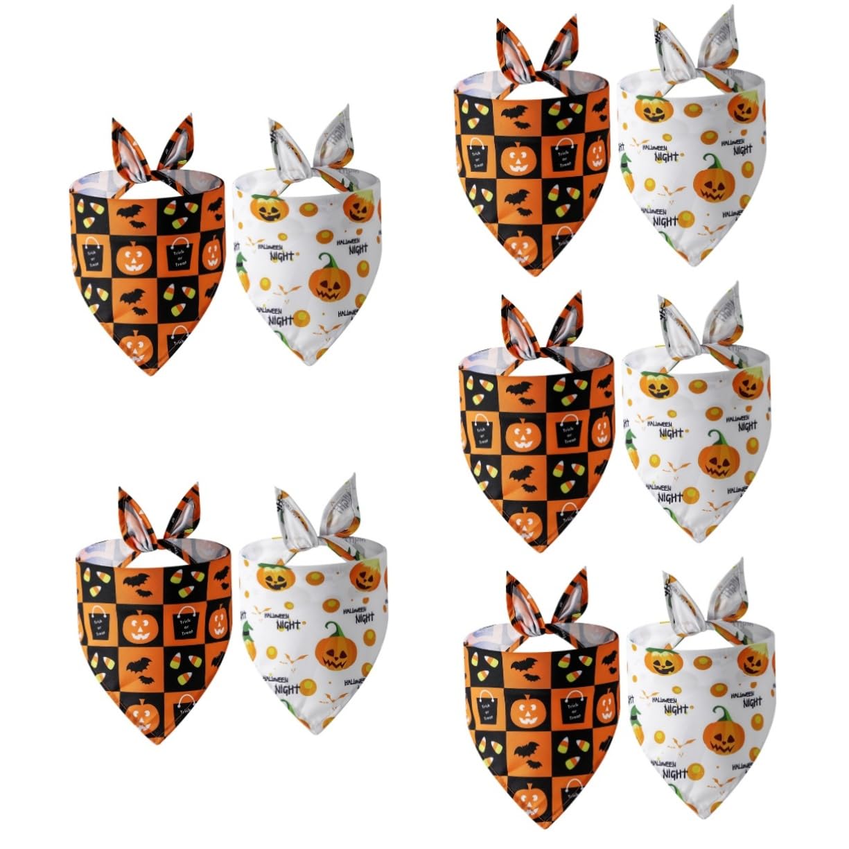 BESPORTBLE 10 PCS Pet Triangolo Asciugamano Vacanza Bandane per Cani Halloween Pet Sciarpa Halloween Cane Triangolo Sciarpa Bavaglini Silenziatore Sciarpa del Cane