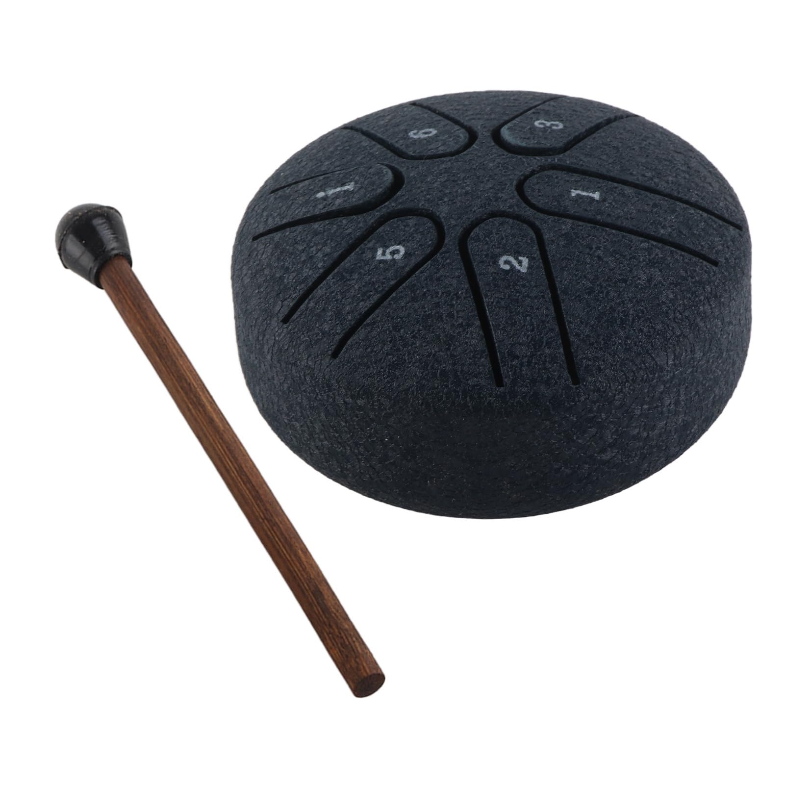 Bęben Językowy Handpan Bęben Stalowy Profesjonalny Mini 6 Uwaga Bezproblemowy Bęben Ręczny Instrument Perkusyjny z Podudziem (Ciemnoniebieski)