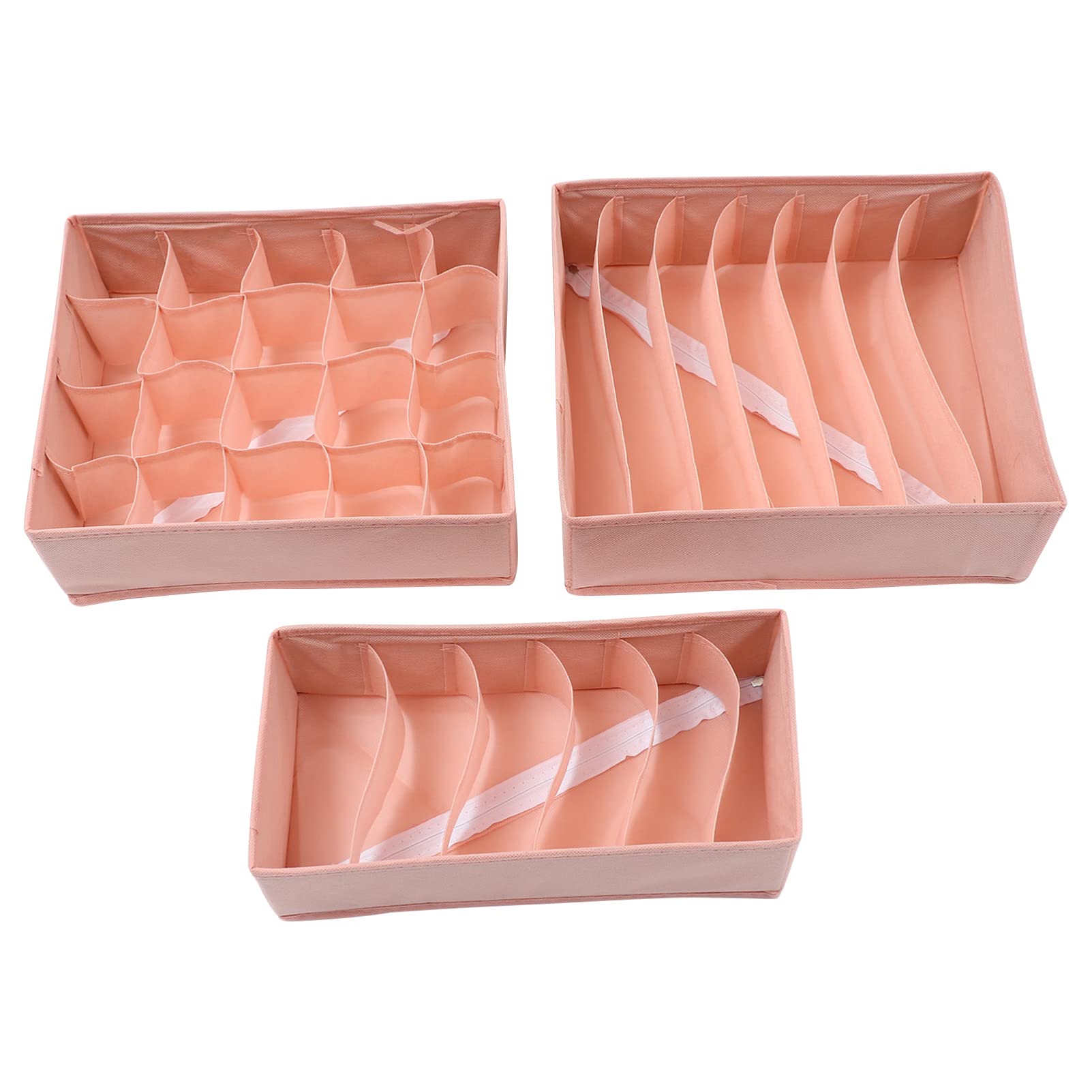 Alipis Scatola Organizer Con Scomparti Per Biancheria Intima E Calzini – Contenitore In Plastica Impilabile Grigio Medio Per Cassetti E Armadi - 3