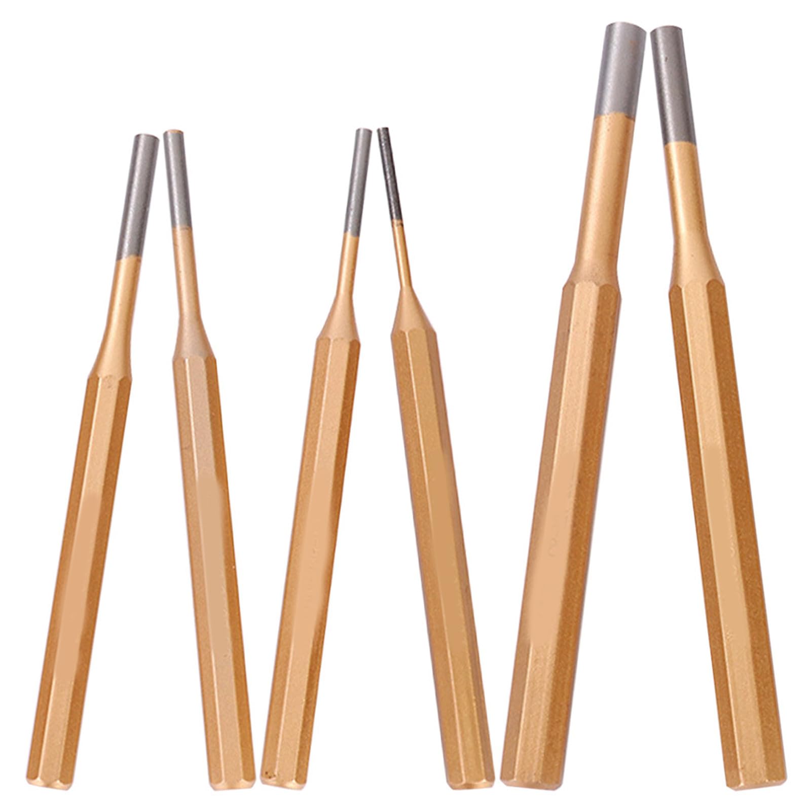 Cabilock 3 Ensembles Ensemble De Poinçon D'épingle Punch Coup De Poing Poinçon De Positionnement Outil De Poinçon Kit De Poinçon Coups De Poing Acier À Haute Teneur en Carbone 6 Pièces * 3