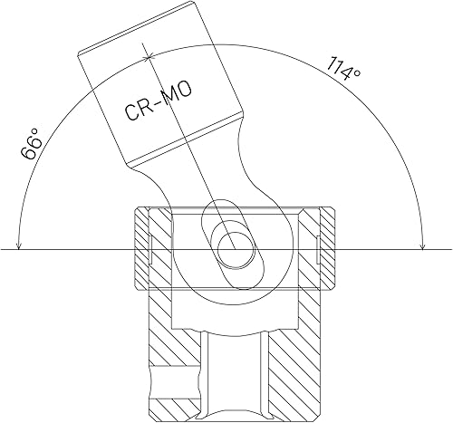 Miniatura 6 de MIXPOWER Juego de 6 llaves de vaso de impacto universal de 14 pulgadas SAE de 14 pulgadas - 916 pulgadas, zócalo giratorio con tambaleo flexible,