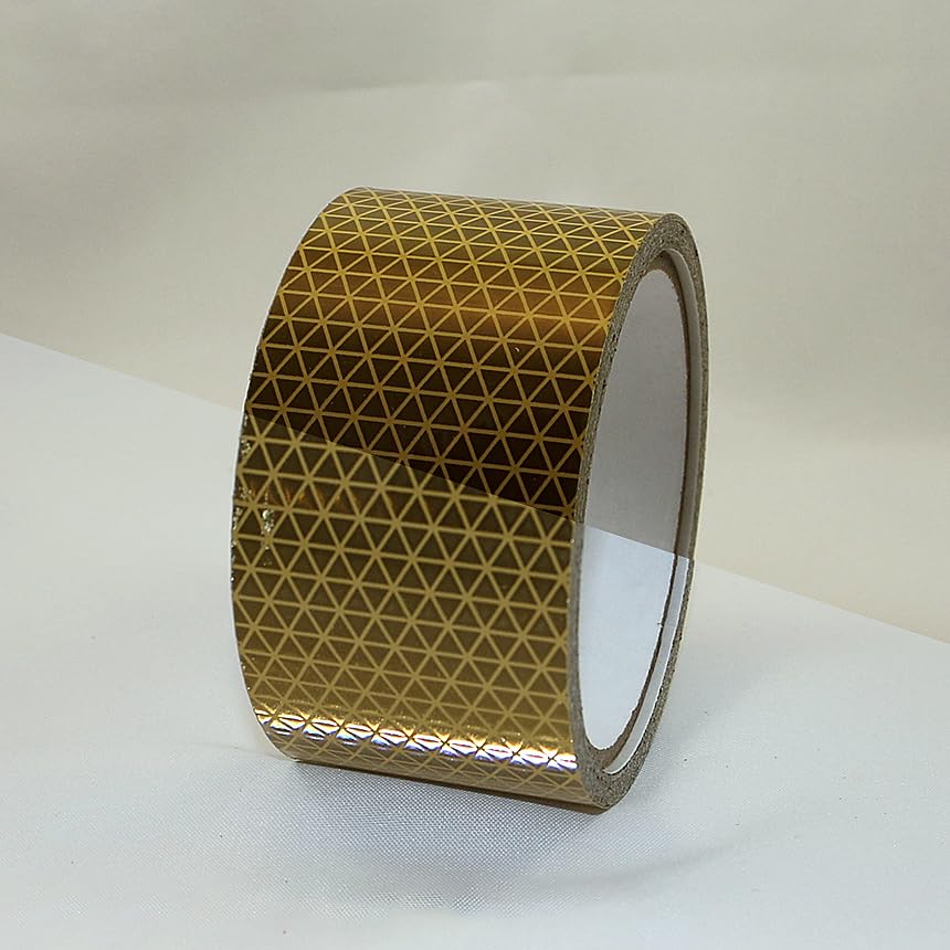 Oralite (Reflexite) REF-DB/GLD25 V92-DB-COLORS Microprismatic Retroreflective Conspicuity Tape: 2" x 15 ft, Gold