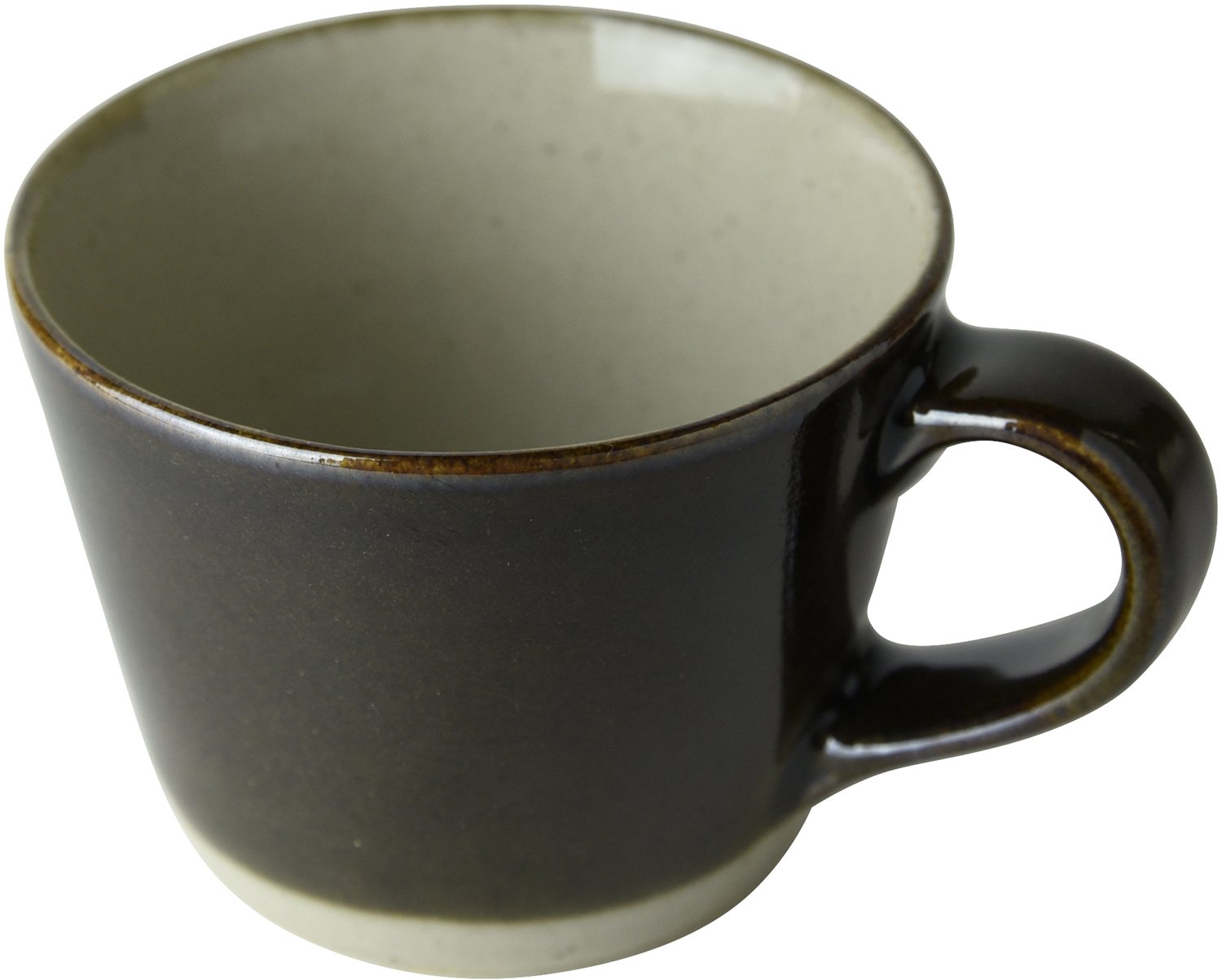 Mashiko Ceramic Cup & Saucer Pair—Chocolate
