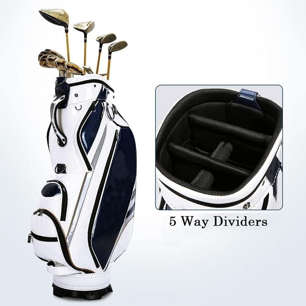 CaddyDaddy 👟 RevCore 【対角】 ハイブリッドラグジュアリーゴルフスタンドバッグ、ツアーグレード合成皮革、14ウェイ