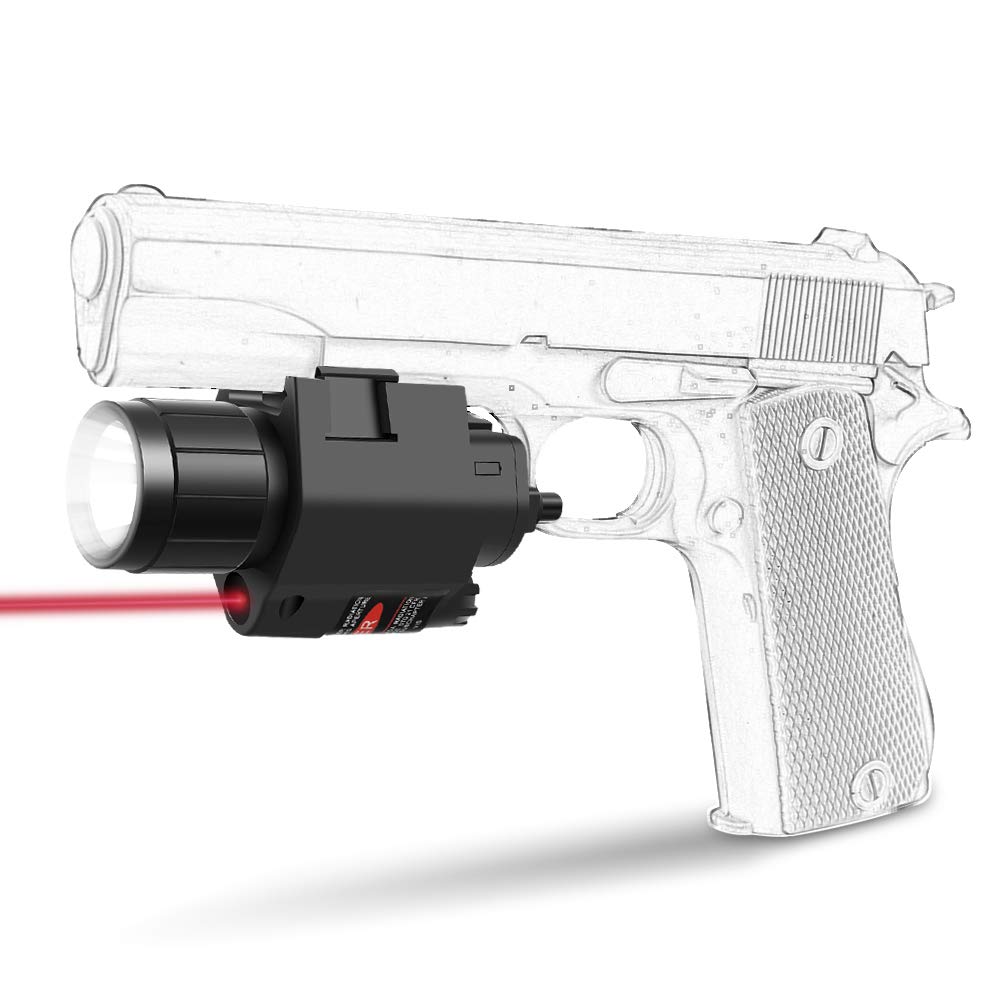 Tactique LED Arme Pistolet Lumière Lampe de Poche Interrupteur à Distance Point Rouge Visée Laser Airsoft Pistolet Lumière pour Rail de 20mm