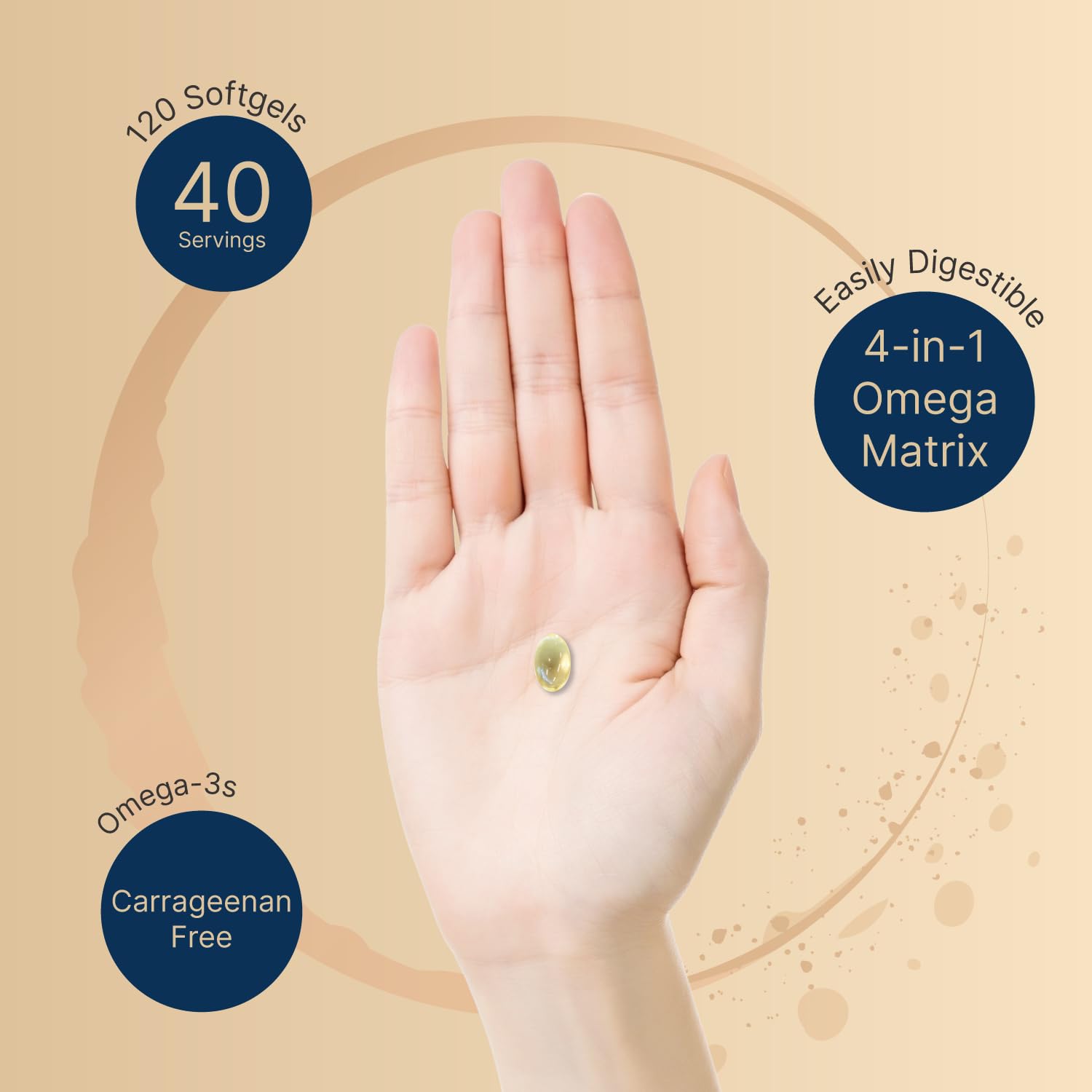 Vegan Omega 3 Algae Oil Supplement, 120 Veggie Softgels | Carrageenan Free, Plant-Based DHA & DPA | Fish Oil Alternative | Full Spectrum of Omega 3 with Flaxseed & ALA | Lemon Flavored — Amazon image 4
