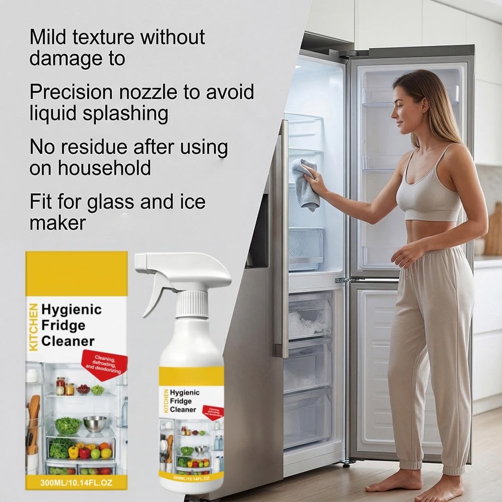 Schnell wirkender Eis- und Frostentferner-Spray für Kühlschränke und Gefrierschränke, sichere, nicht korrosive Formel für den Innenbereich von Kühlschränken, Küchen-Kühlschrankreiniger (4pcs)