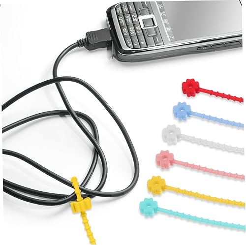 Miniatura 9 de Organizador de cables 24pcs lazos de silicona grandes cables de fuerza industrial lazos