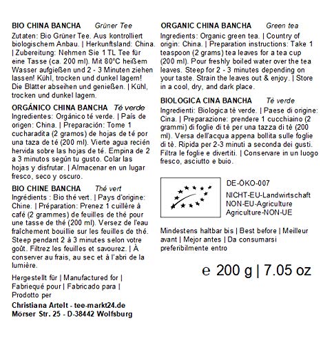 Bancha Thee Biologisch China | Zachte zoete smaak | Biologische Groene Thee | Groene Biologische Thee van Quertee (200 g… - Afbeelding 5
