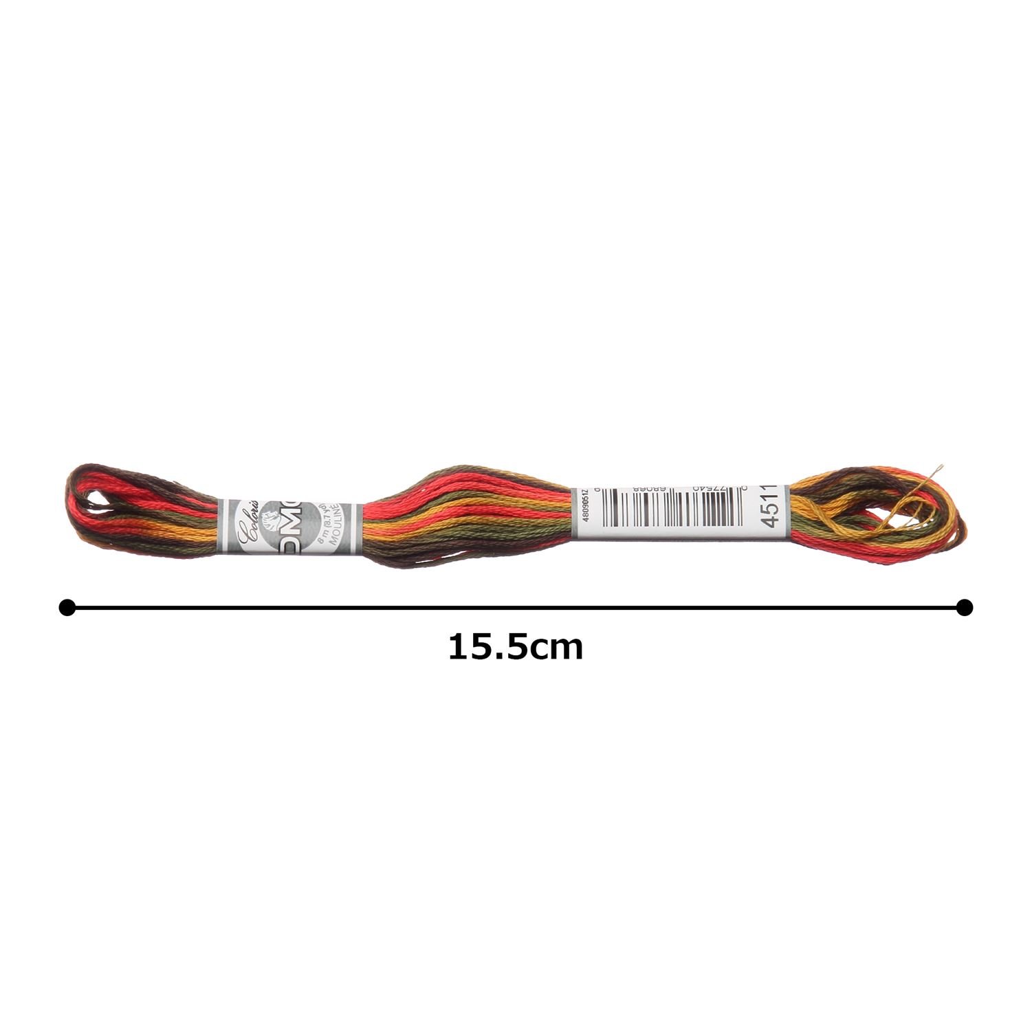 DMC 517-4511 - Hilo de bordar (algodón, 8 m), color verde, rojo y amarillo
