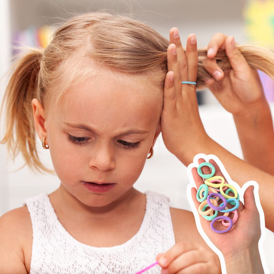 200 lazos para el pelo de bebé, lazos de algodón suave para el pelo de 1 pulgada, bandas de pelo multicolor sin costuras, rellenos de calcetines para niños y niñas 3
