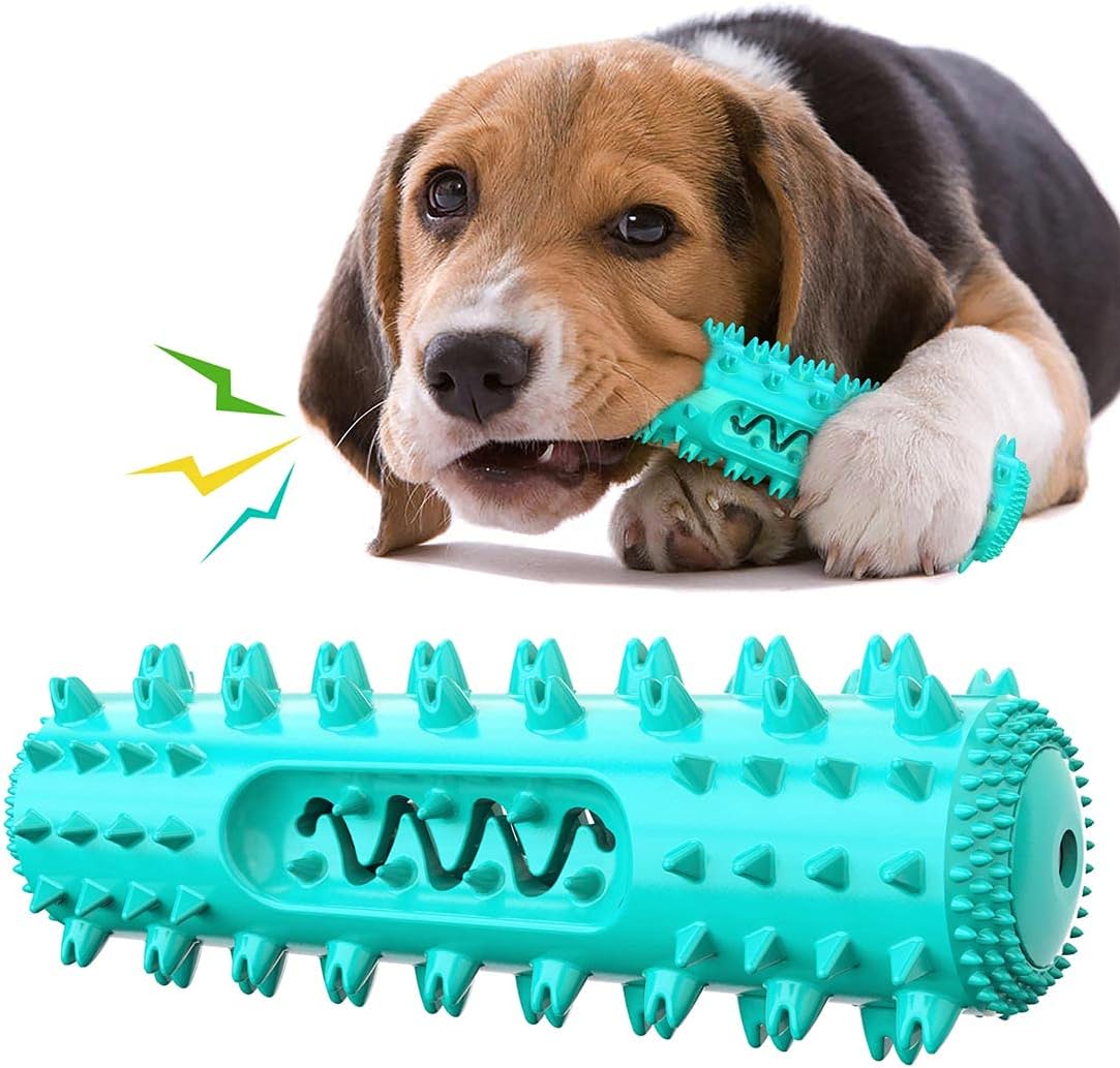 MeianJu Dog chew Toys Toothbrush for Aggressive chewers,Dog Rubber chew Toys,Dog Teeth Cleaning Toy Indestructible Durable