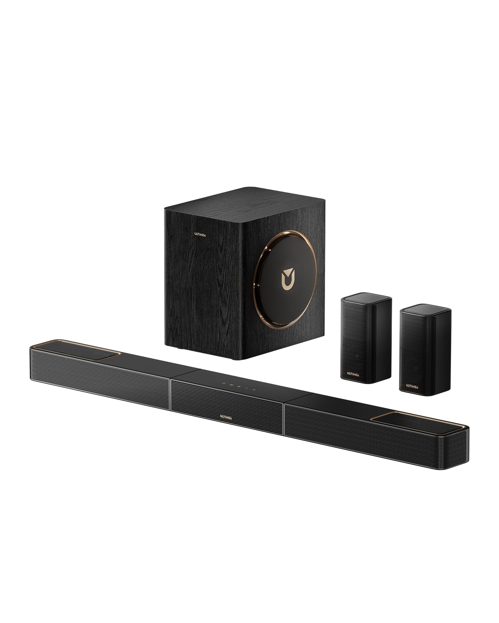 ULTIMEA 5.1.2ch Surround Sound System for TV w/Dolby Atmos, 530W Sound Bar for Smart TV, Soundbar with Wireless Subwoofer, GaN Amplifier, 4K HDR Pass-Through, HDMI eARC, Bluetooth® 5.4, Skywave X40
