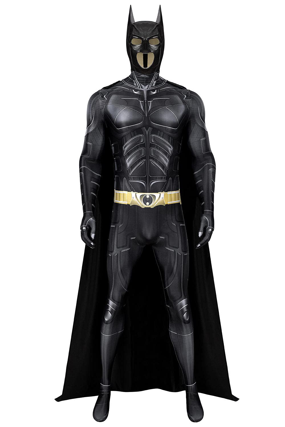 Bruce Wayne Jumpsuits Superhero Costume Polyester Adult Cosplay Costume Deluxe Outfit for Men-Dark_Knight_XXXL