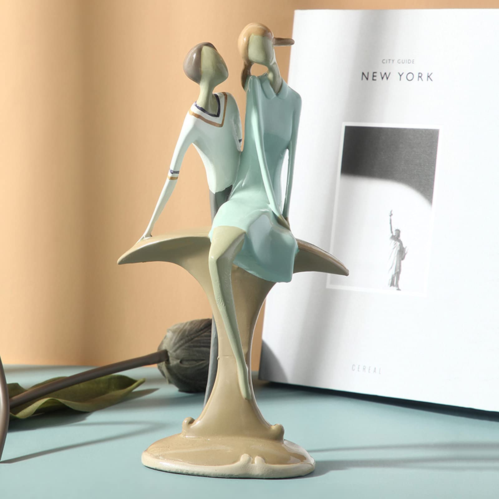 Arte astratta Decorazione Ornamento Statua Scultura Coppia Scultura Amore Decorazione, Amanti Moderni Scultura Coppia Statua Figurine Amanti Decorazione di San Valentino Regalo di Nozze Cucciolo Amore