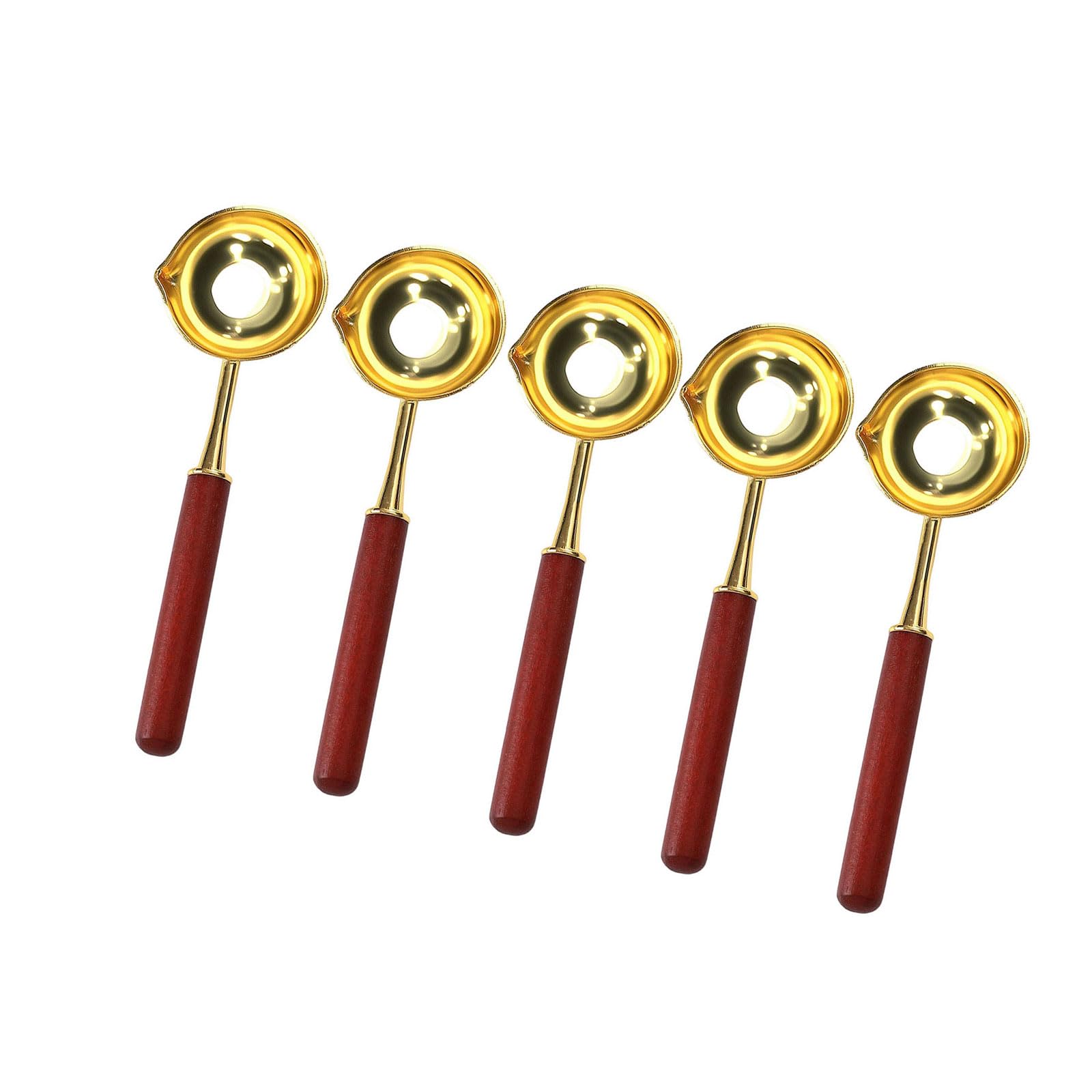 YWLUUOO 5 Pcs Waxed Spoon Sealing Spoon Waxed Sealing Stamped Melting Seal for Wedding Envelope Party Invitation Seal