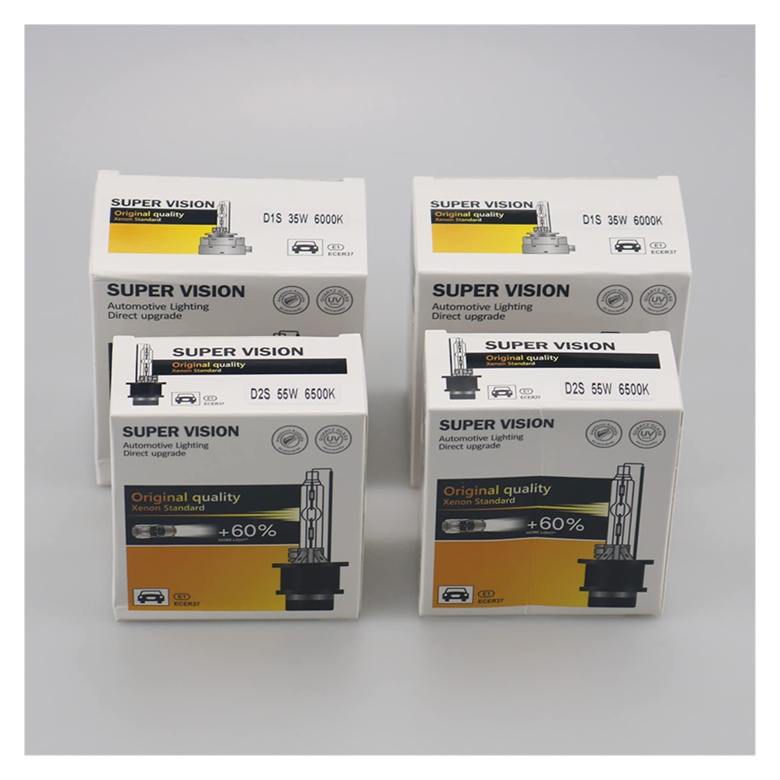 Żarówka ledowa 2 Sztuk HID Xenon Reflektor Headlamp Light Lampka samochodowa 35W 55W 6000K D1S D2S D3S D4S Hid Bulb CBI D1S D2S D3S D4S (Color : 6000 K, Size : D2S)