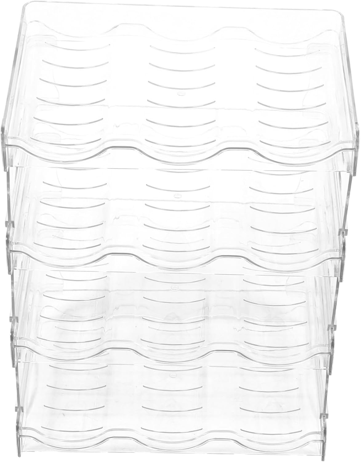 Water Bottle Organizer Stand Stackable Multi-Layer Storage Rack for Wine Drink Bottles Portable Desktop Holder for Kitchen Countertop for Fridge Pantry Organization