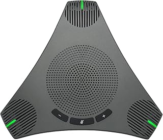 Domary Microfone de conferência com viva-voz USB Microfone de computador omnidirecional 360 ° Voice Pickup com tecla Mute para Skype / Videoconferência / Curso online / Transmissão ao vivo / Jogos / Bate-papo diário