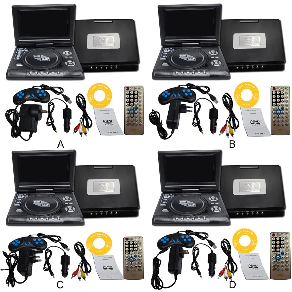 Lettore DVD portatile ad alto volume con per auricolari da 5 mm. Il lettore DVD portatile ad alto volume e sonoro è dotato di 2