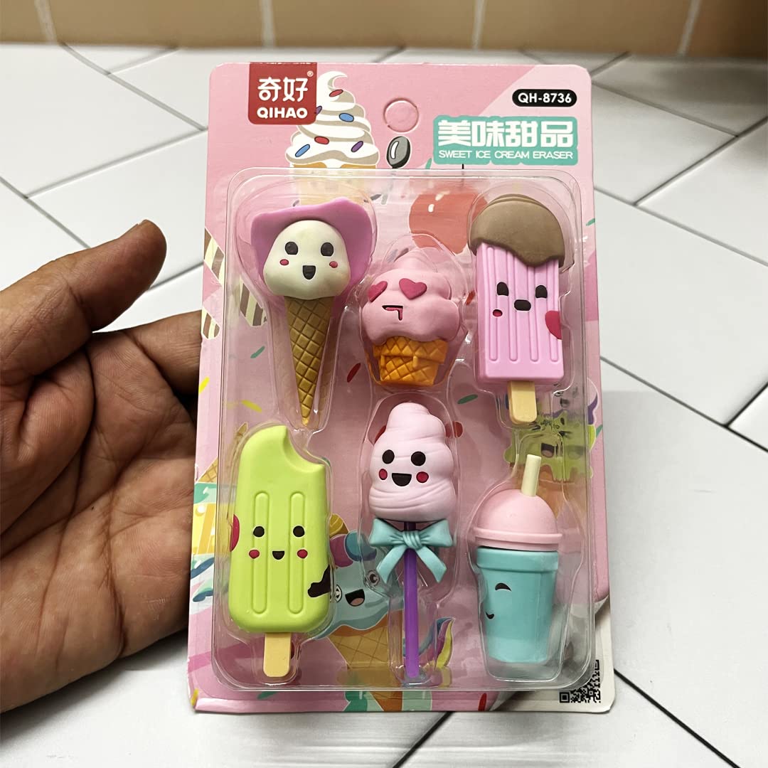 Shoppersduniya Erasers for Kids - Ice-Cream Theme Set for Kids School Stationary Item,Return Gifts for Girls Boys (6 Pcs) (B0C1MZP31D) Amazon Price History, Amazon Price Tracker