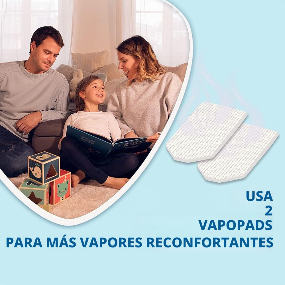 Vicks Mini humidificador ultrasónico Cool Mist - Control de niebla ajustable - Depósito de 1,8 L - Uso doméstico en dormitorios, oficinas, guarderías - Habitaciones de hasta 15 m2 - Funcionamiento