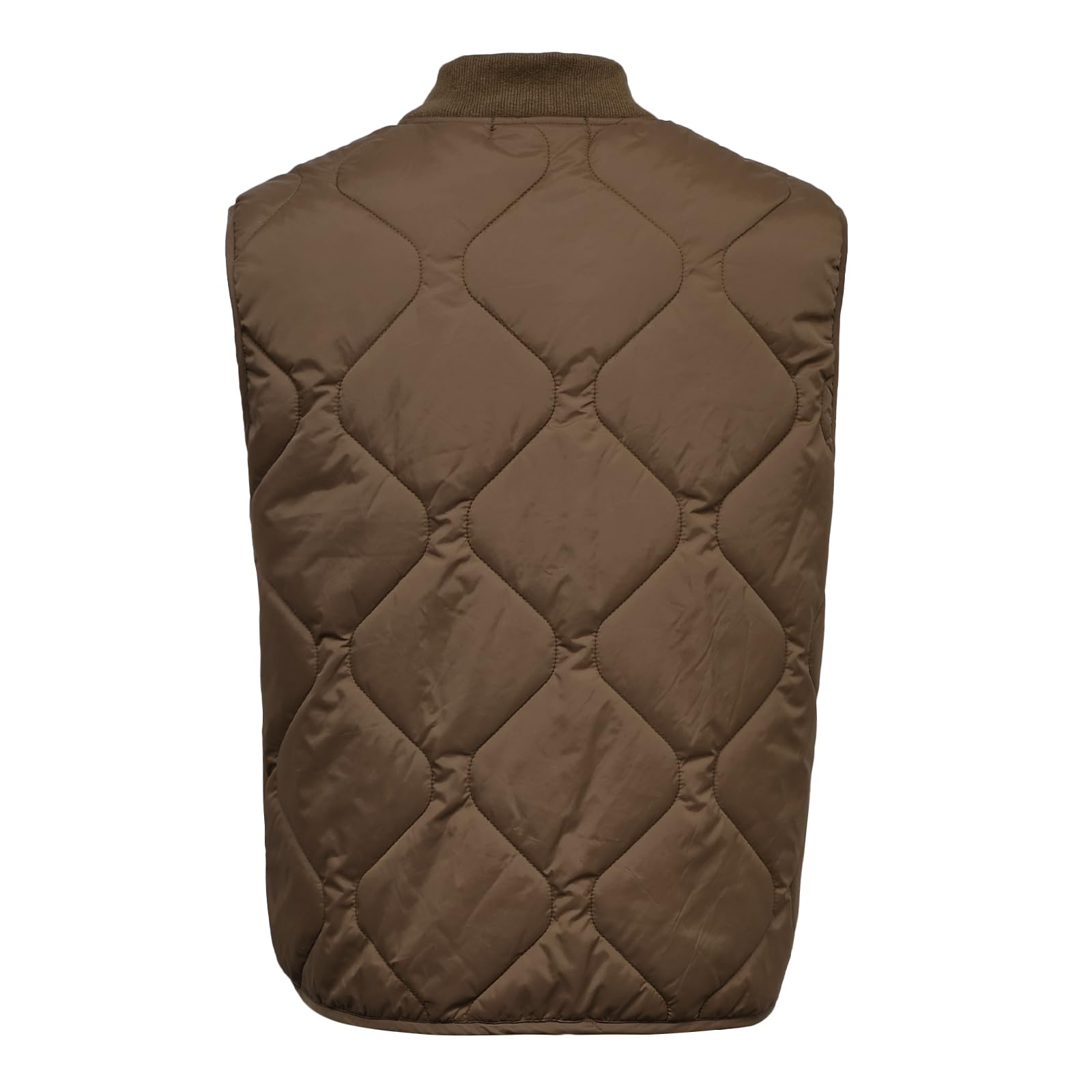 Amazhiyu Chaleco acolchado para mujer, ligero, chaleco acolchado sin mangas con cremallera y bolsillos