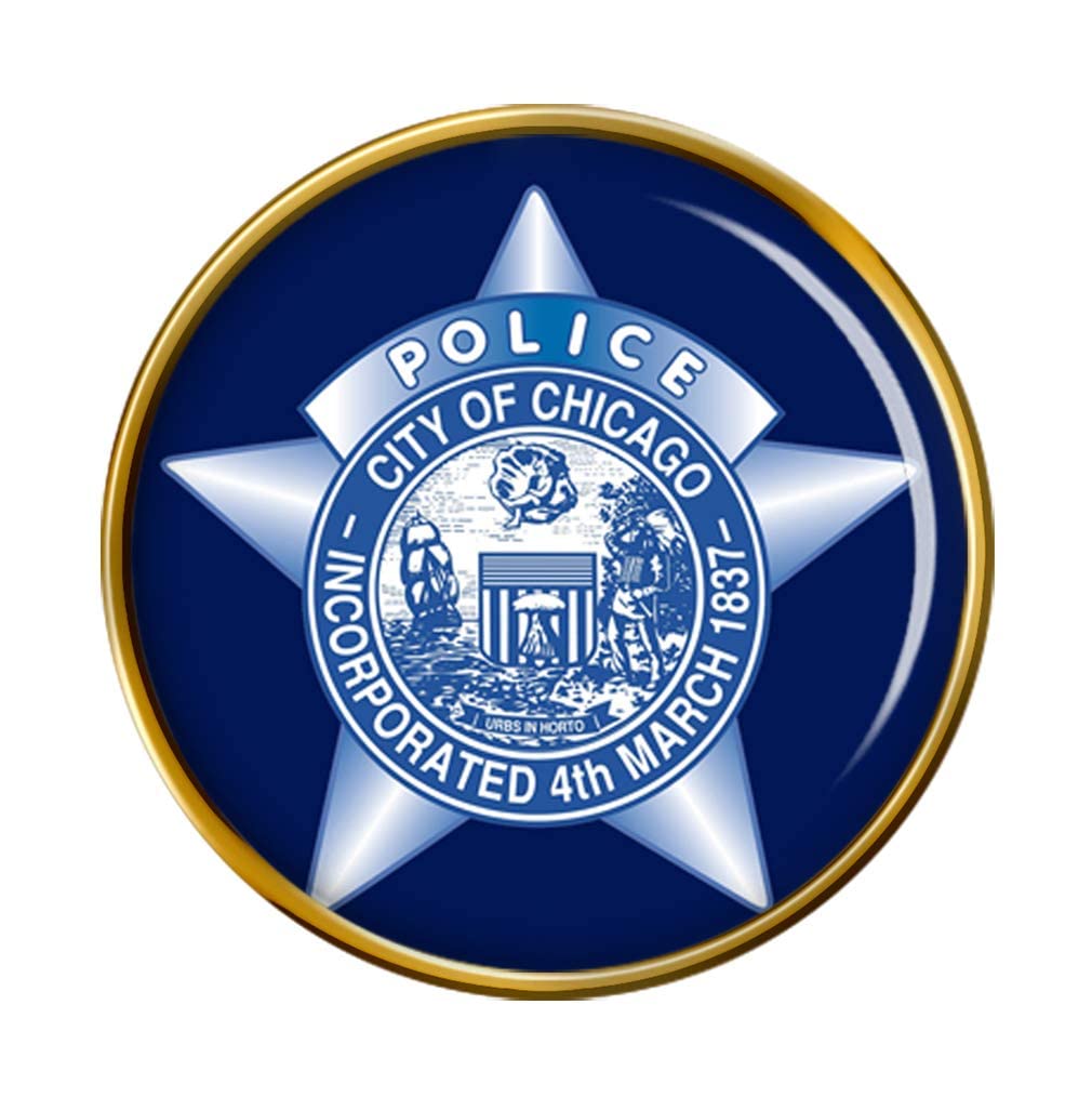 Giftshop Uk Men's Gold Chicago Police Pin Badge