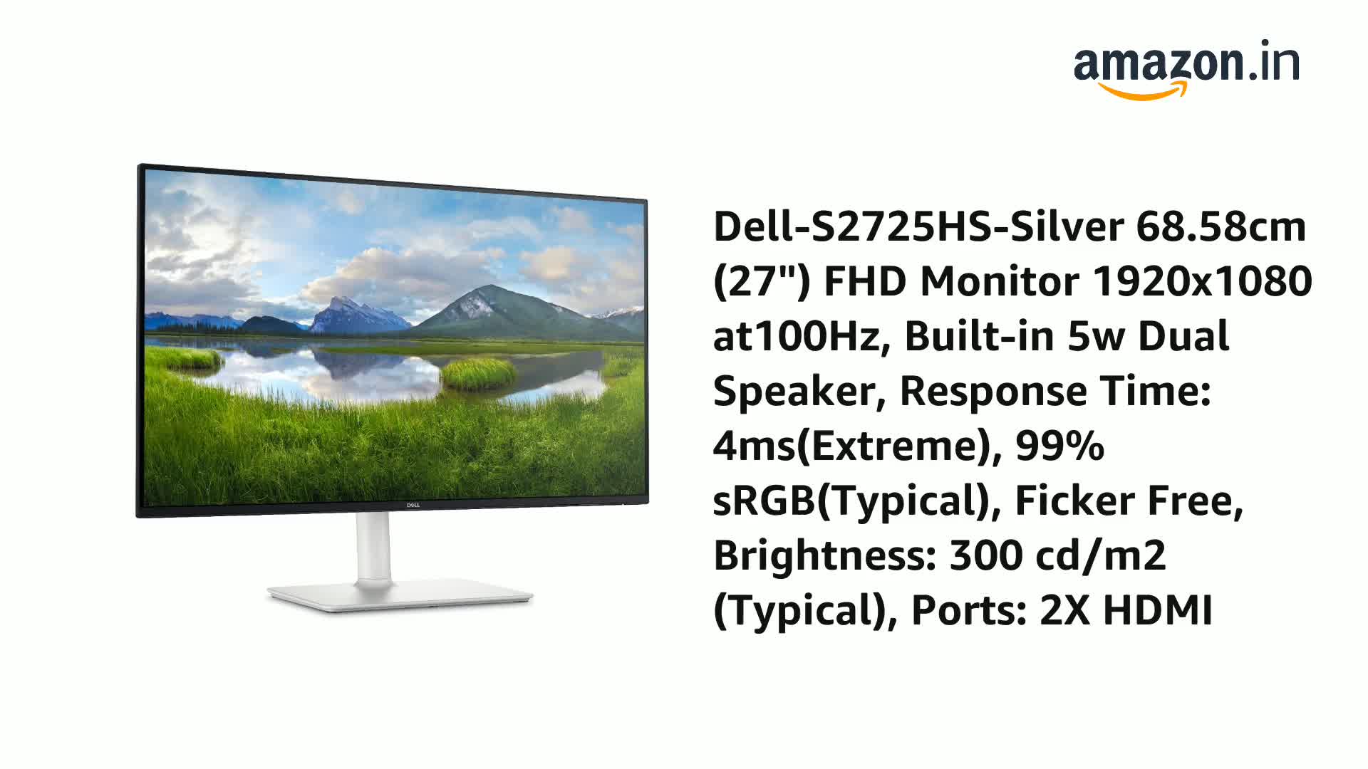 Dell S2725HS Silver 68.58cm/27