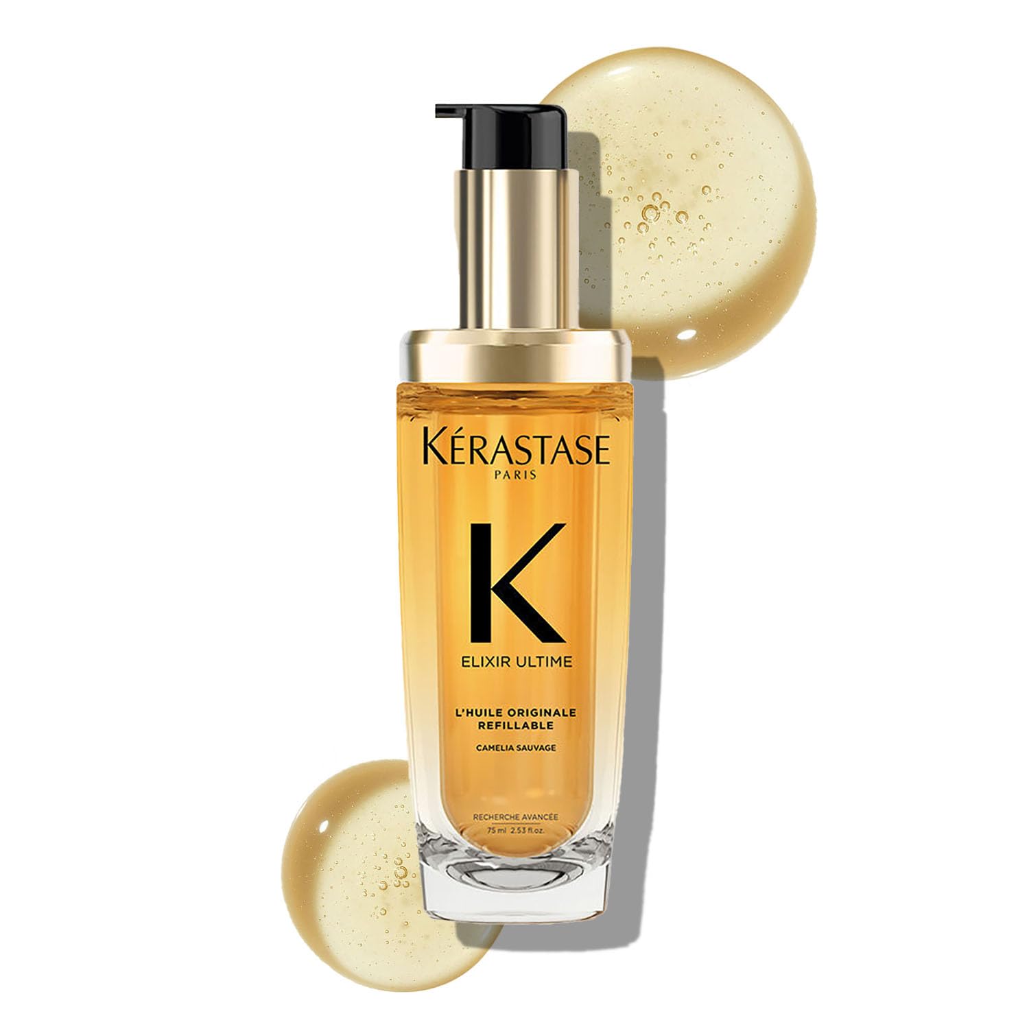 Kérastase Elixir Ultime Hair Oil-In-Serum | 2X Shinier Hair | 96H Anti-Frizz Action | Infused with French Camellia, Marula & Wild Camellia Oils