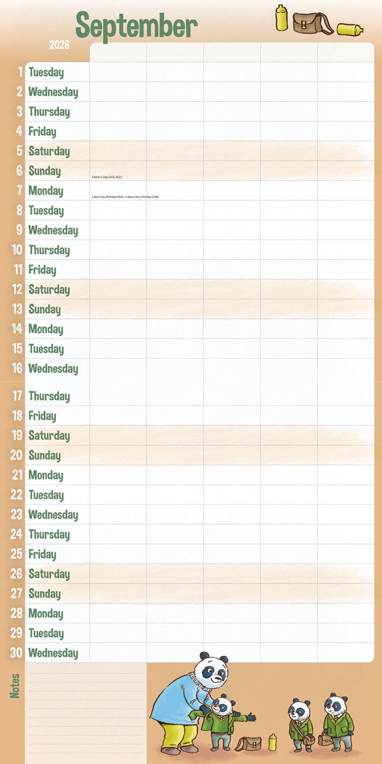 Mums Family Organiser Planner Wall Calendar 2026 – Otter House