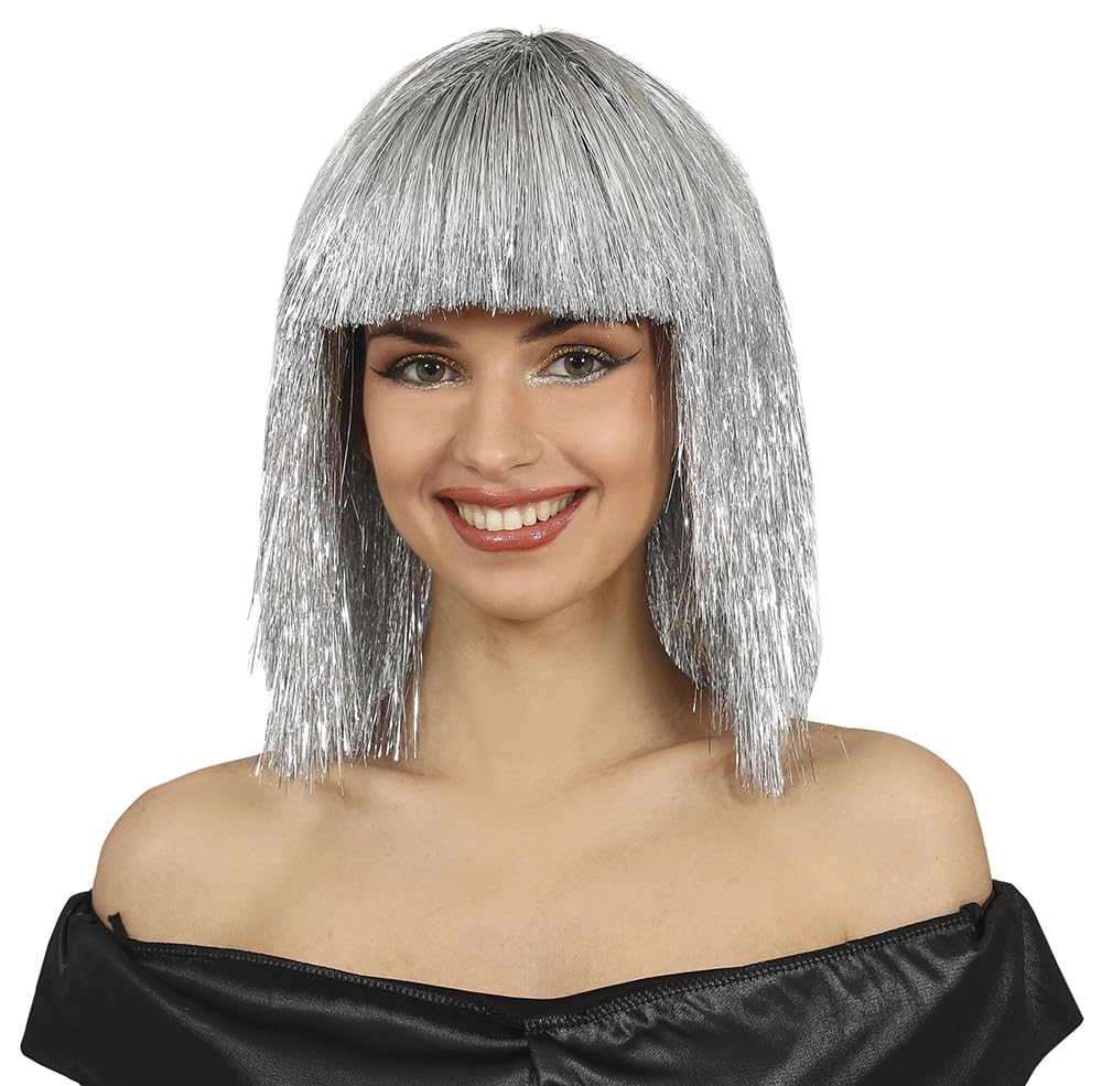 FIESTAS GUIRCA Silver Half Mane Wig Polyester 3.2cm