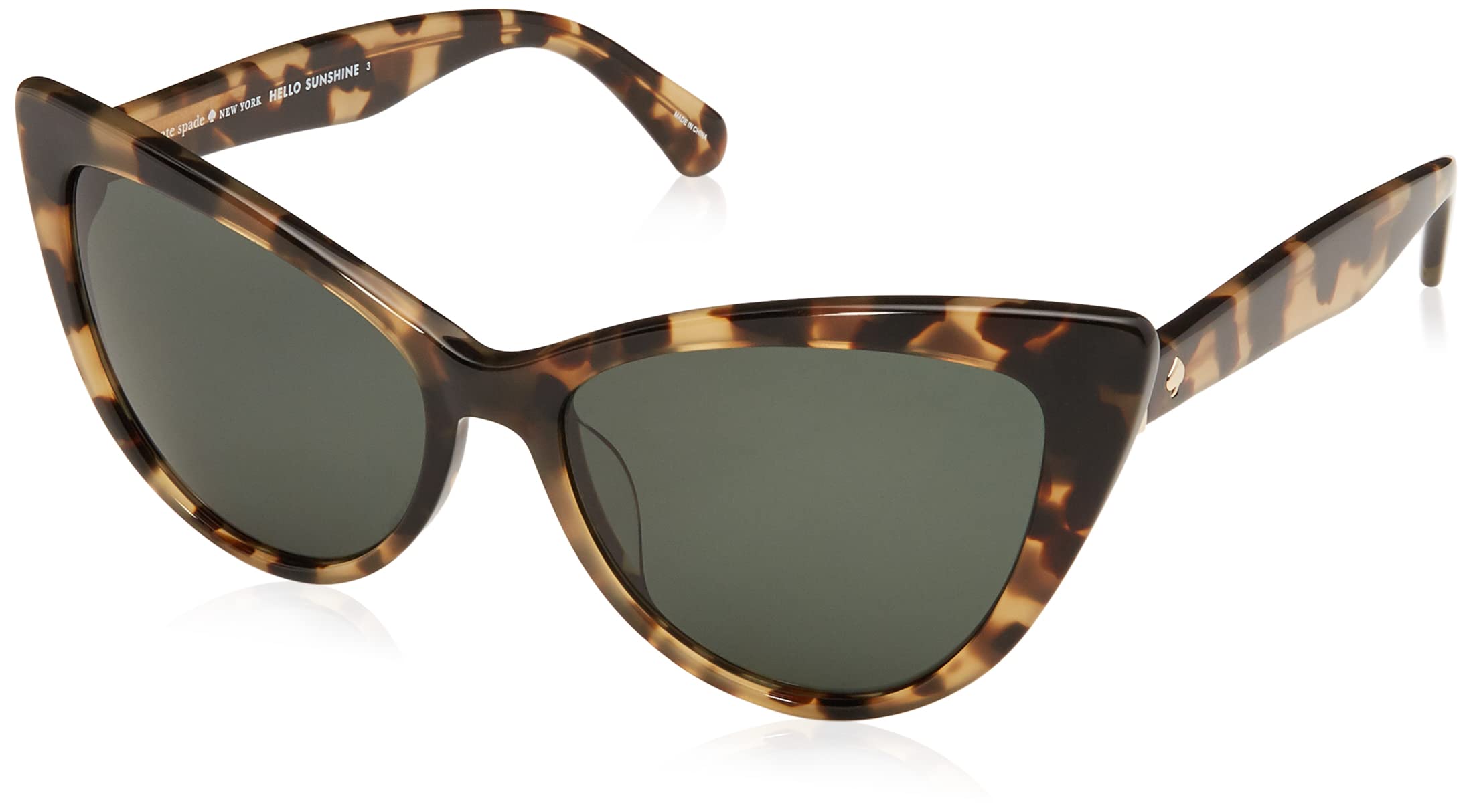 Kate Spade Karina/s 086/QT HAVANA Sunglasses Women's Acetate, Standard, 56