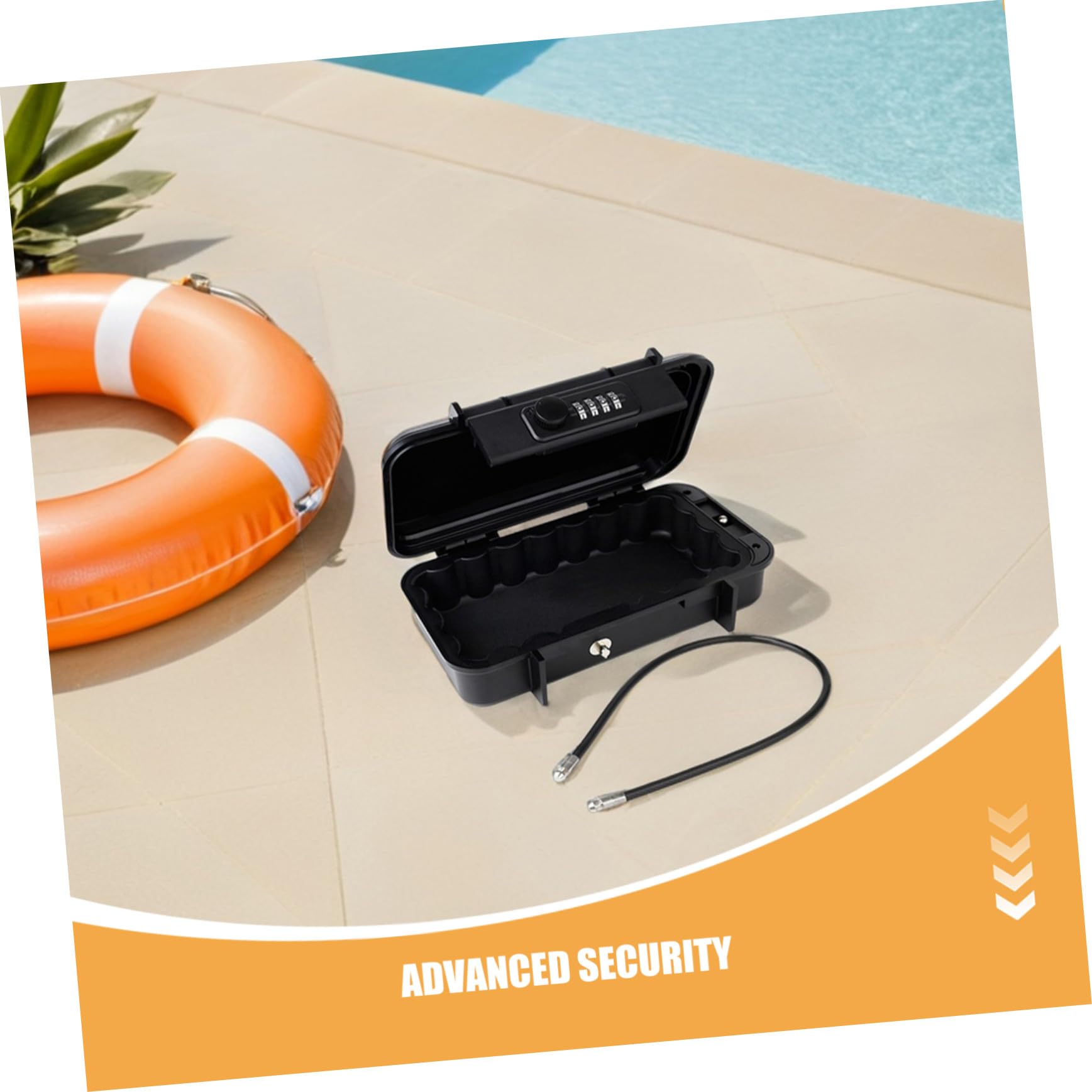 Coffre-fort Portable Compact Noir Câble Acier Détachable