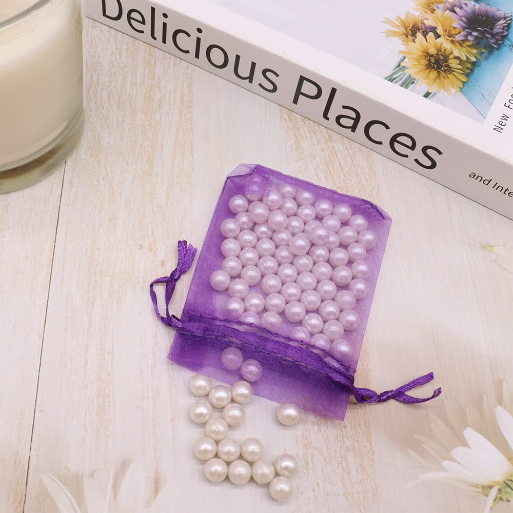 Bolsa de Organza Morado oscuro 7x9cm 100PCS Leeyunbee para Regalo Joyas Dulces
