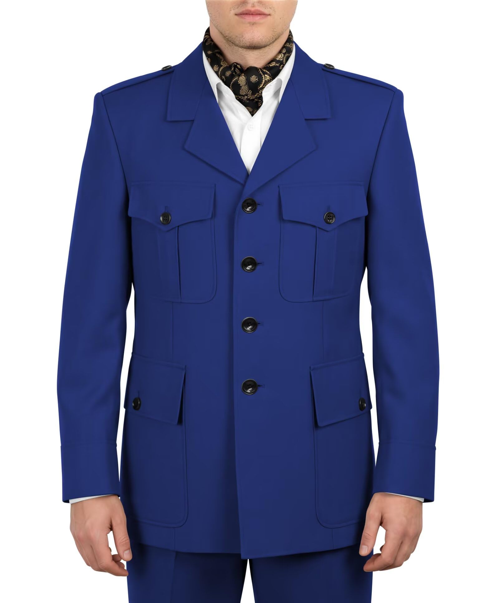 2 Piece Safari Suit for Men Suits Boat Captain Inspired Costume for Man Navy Sailor Outfit Nautical Uniform