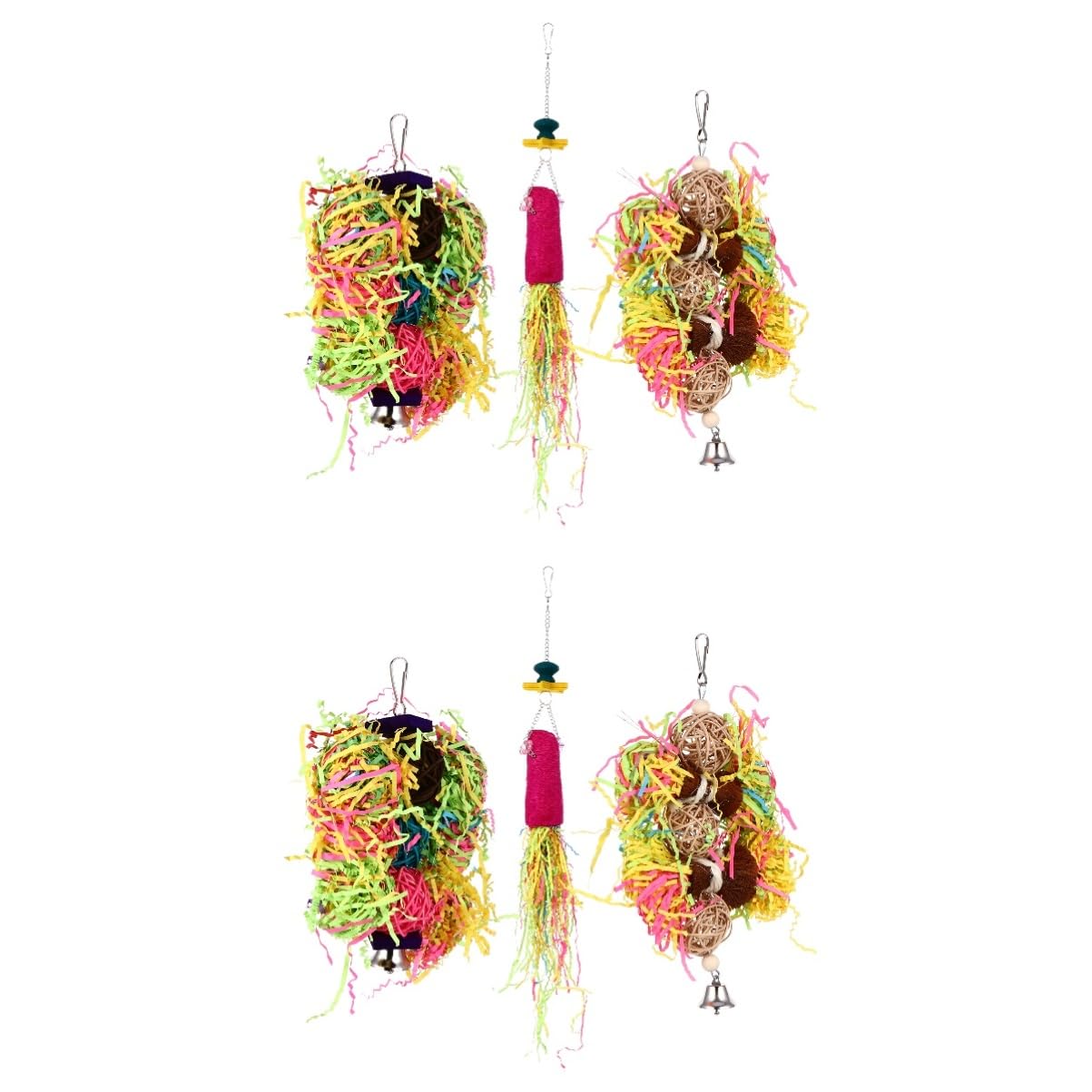 VANZACK 6piezas Juguetes para Aves De Masticar y Desgastar Accesorios para Periquitos y Loros Juguetes Divertidos para Aves para El Aburrimiento