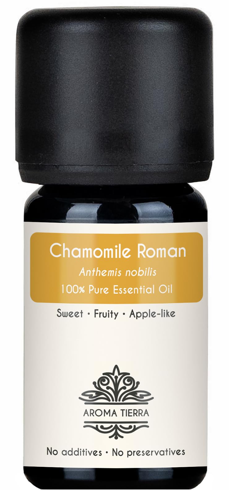 Aroma TierraChamomile Roman Essential Oil 5ml - 100% Pure & Natural - Soothing Floral Aroma - For Skin, Aromatherapy, Diffuser, Sleep