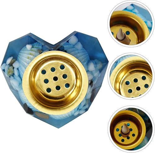 Miniatura 5 de Zerodeko Soporte para cono de incienso, palitos de incienso árabe, quemador de incienso, quemador de incienso, bobina, quemador de incienso, velas
