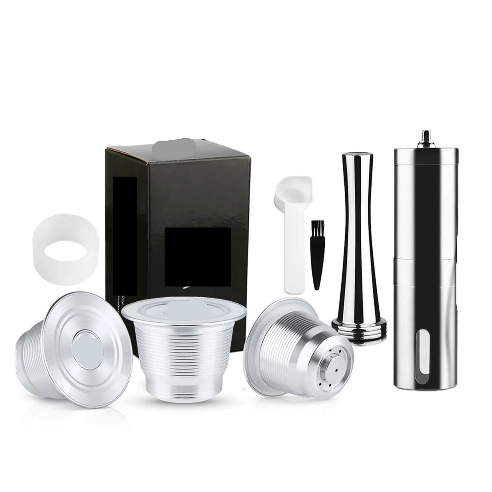 Compatible Con Nespresso, Compatible Con Mini, Cafetera C30 D30, Filtros De Cápsulas De Café Reutilizables De Acero Espresso(2 capsule)
