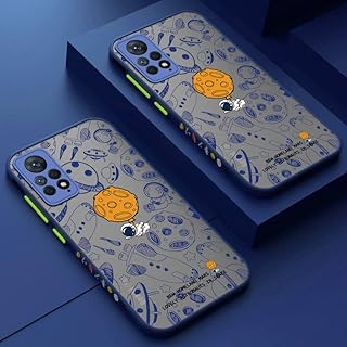 Capa de telefone astronauta espacial fofa para Xiaomi Note 10 9 Pro 10s 9s 11s 11E Mi 11 Lite 5G NE 10T 11T Poco X3 F3 M3 M4 Pro 5G, AZ96, Azul, Para Mi 10T (10T Pro)