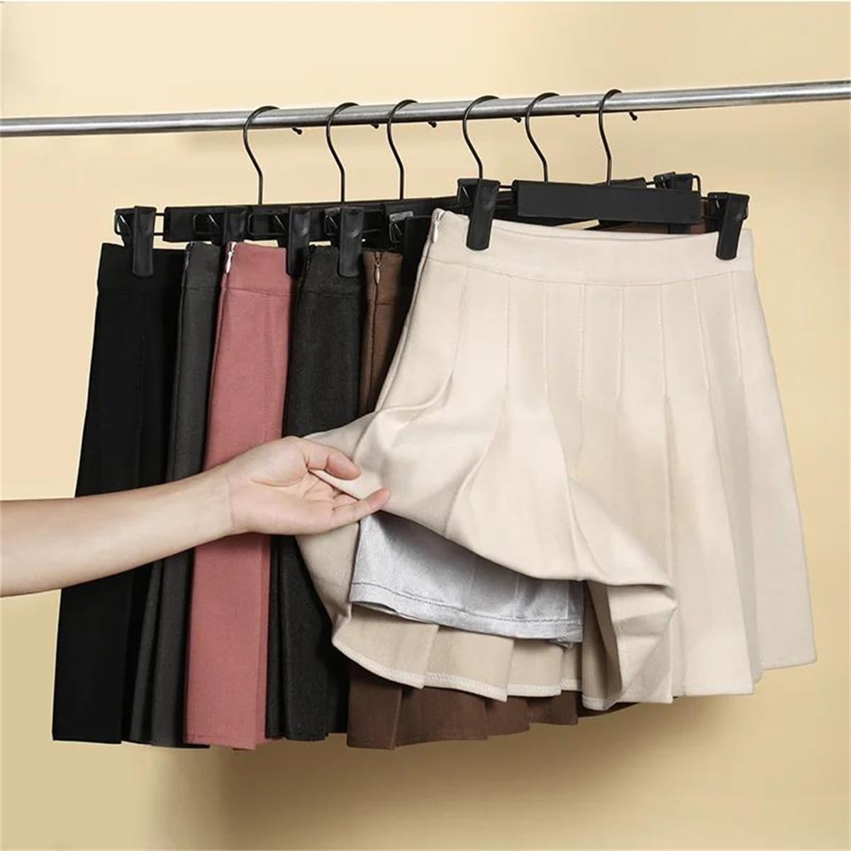 Gonne da Donna con Pantaloncini Mini Gonna A Pieghe A Trapezio