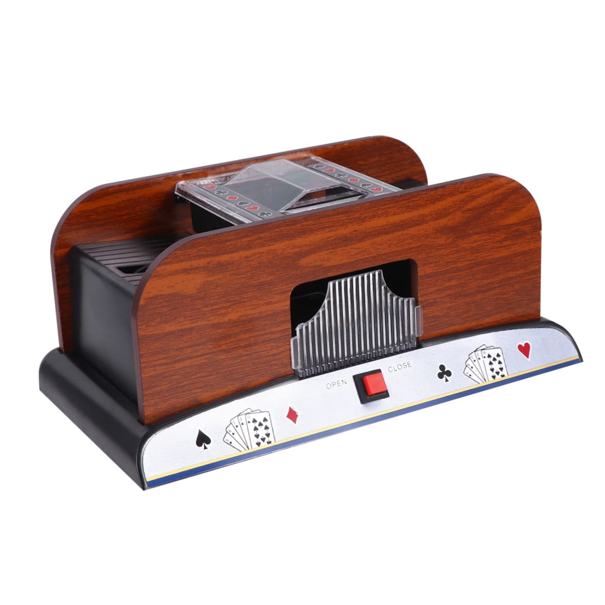 Mescolatore Carte Elettrico Automatico in Legno e Plastica Nero