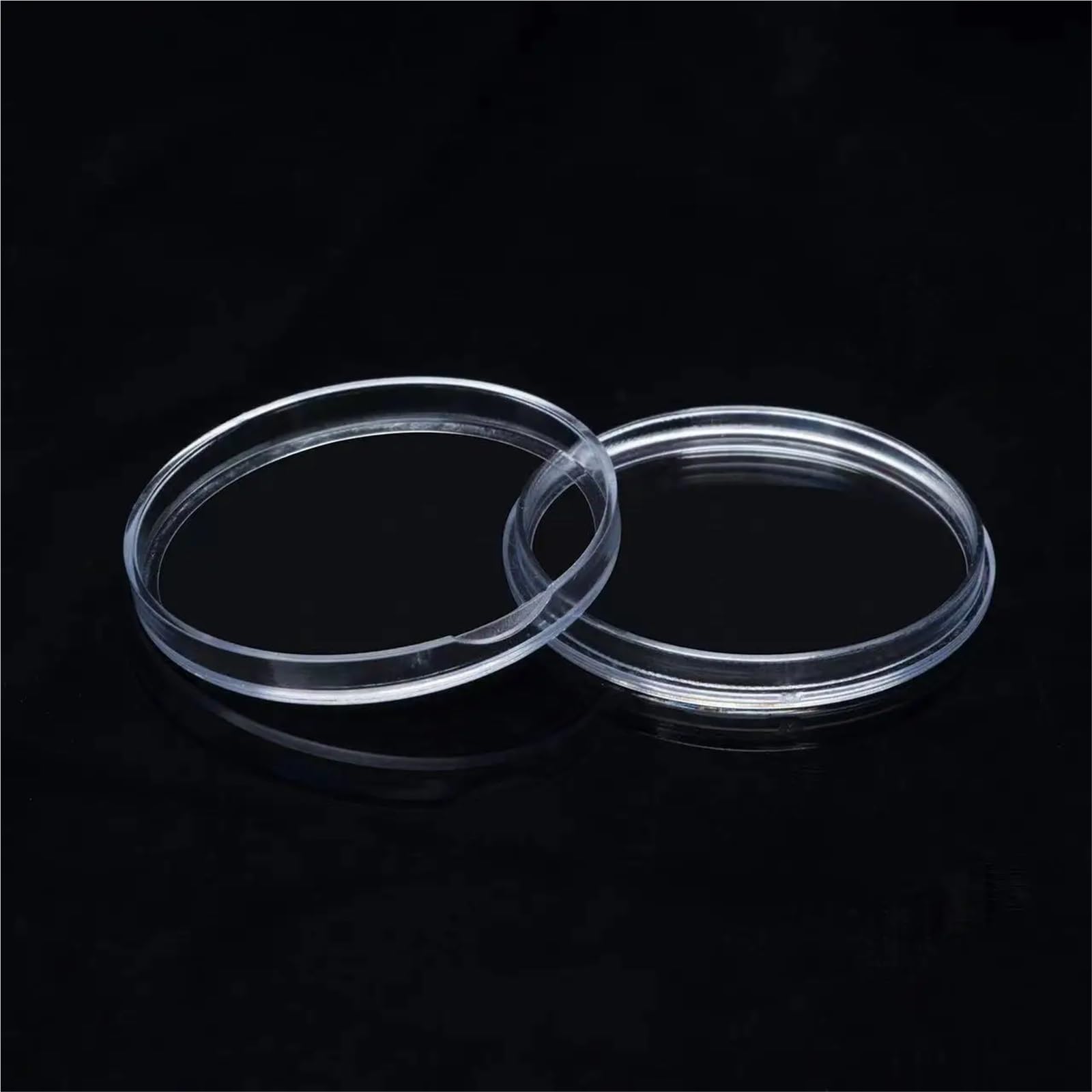 Portamonete in plastica trasparente, per monete e monete, 150 pezzi, 50 x 4 mm