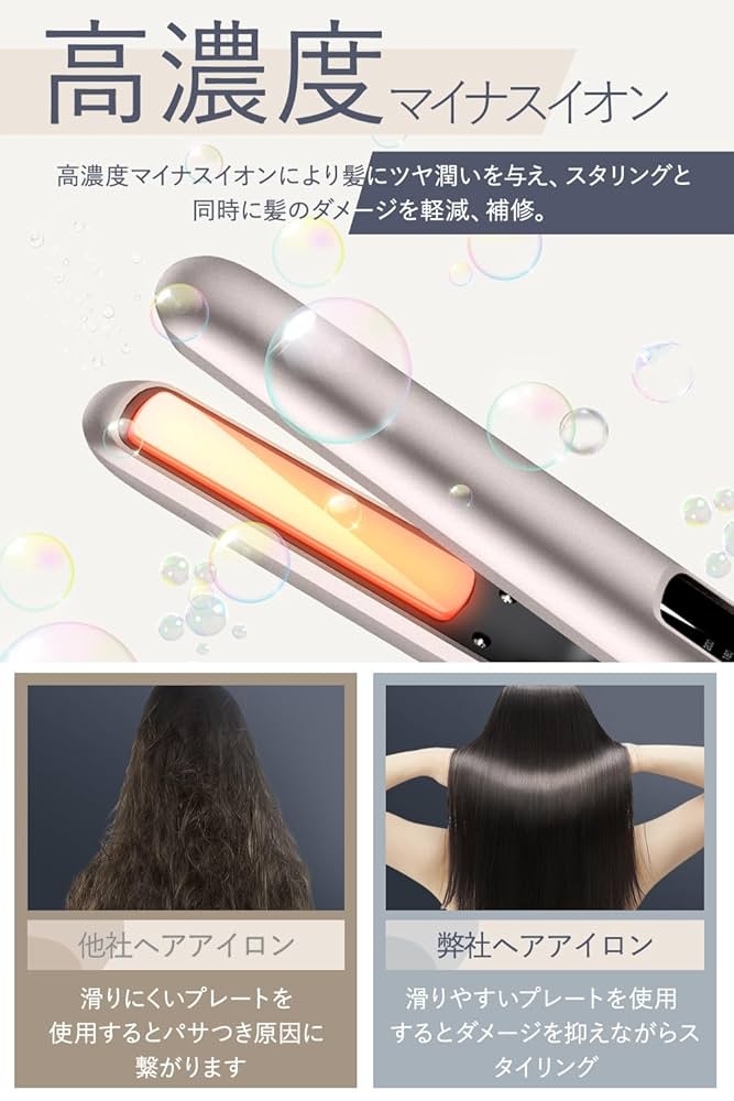Amazon.co.jp: 【自由自在・コードレス 】 ヘアアイロン