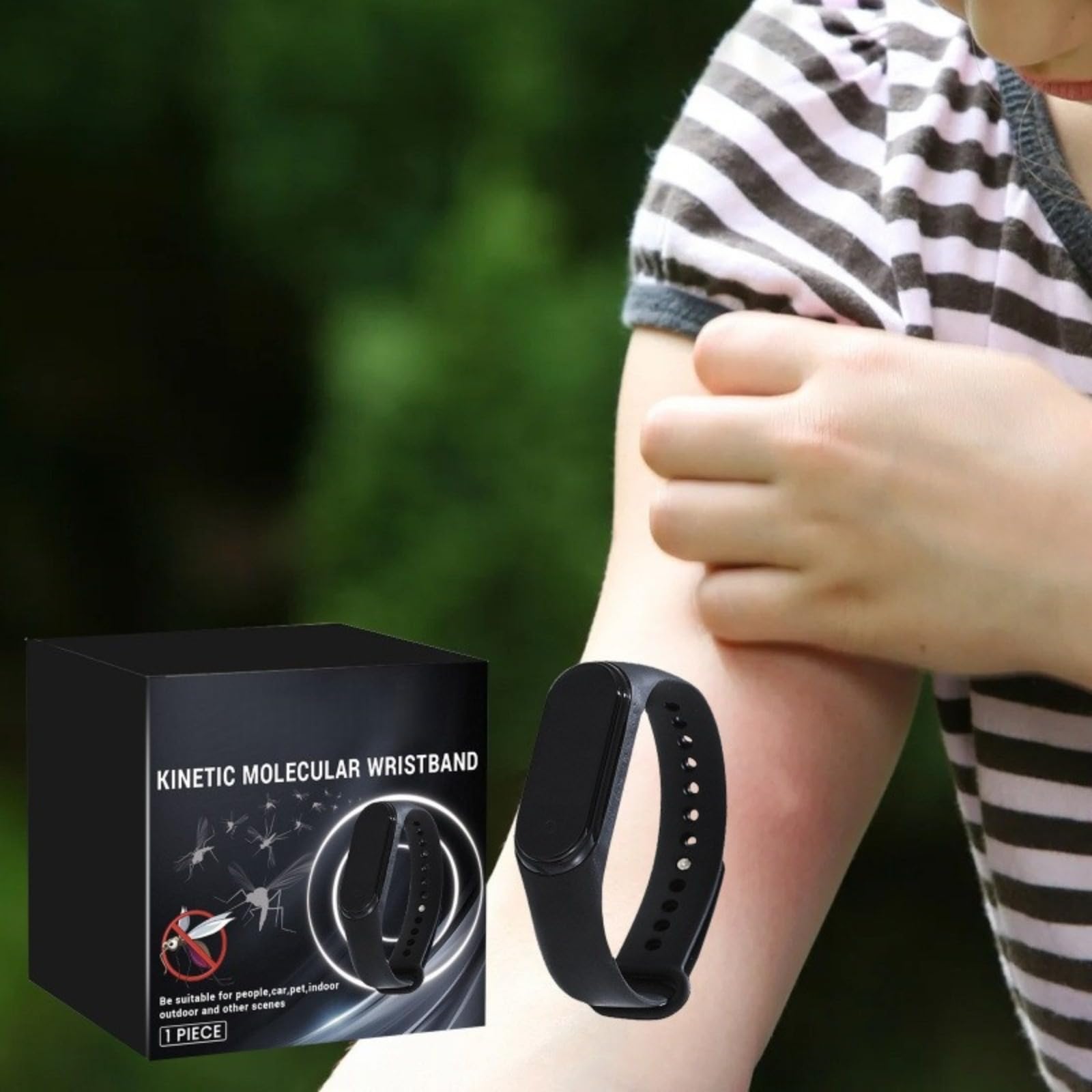 Ultrasonique Bracelets Anti-moustiques，Bandes Répulsif Ultrasons Bracelet Anti Insectes ，Sans Produit Chimique Montre Electronique pour Enfants Adultes Camping l'escalade randonnée (Noir)