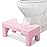 Pink Poop Stool Adult - 7 Toilet Stool with Non-Slip Designs for Squatting in Bathroom